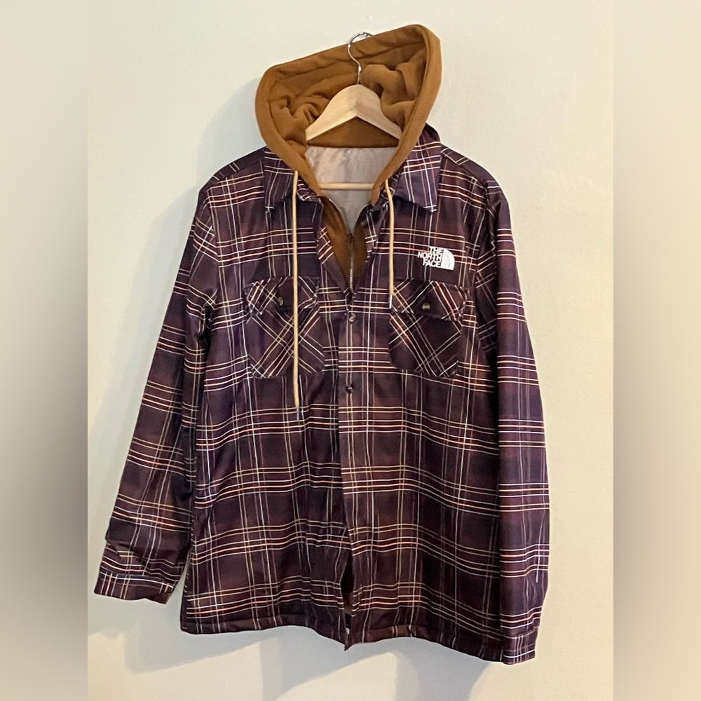 THE NORTH FACE Plaid Jacket with Hood sz M